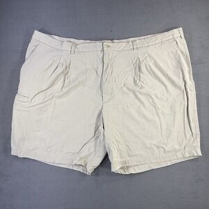 Caribbean Mens Chino Shorts Size 54 100% Silk Light Tan Beige
